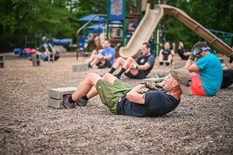 F3 workout cinder block park